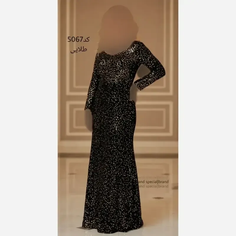 ماکسی مجلسی حریر سنگکاری شده قد 150 کمربنددار رنگ مشکی و سبز روشن سایز بزرگ