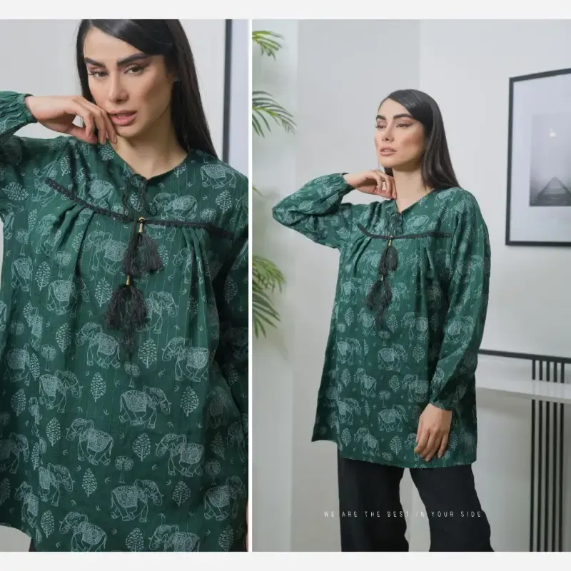 تونیک پل تی فیلی عدسی فری سایز مناسب 38 تا 48 قد 78