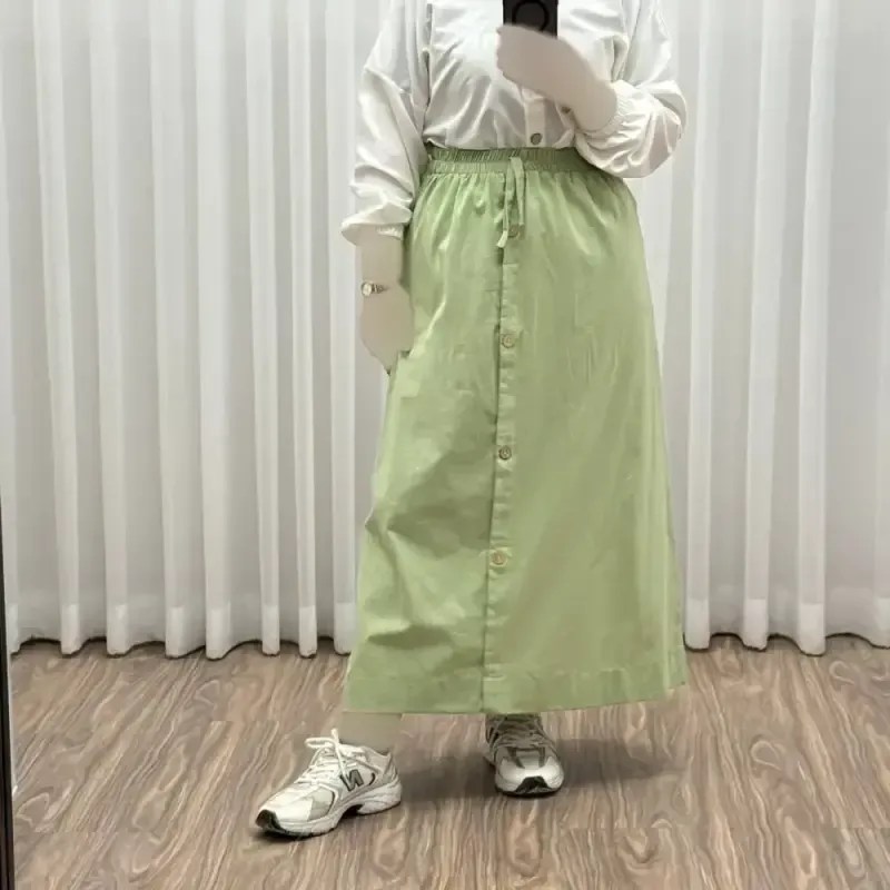 دامن لنین فری سایز شیک و راحت مناسب تا سایز 54 چهارفصل بدون آبرفت و رنگ رفت کمربند دار