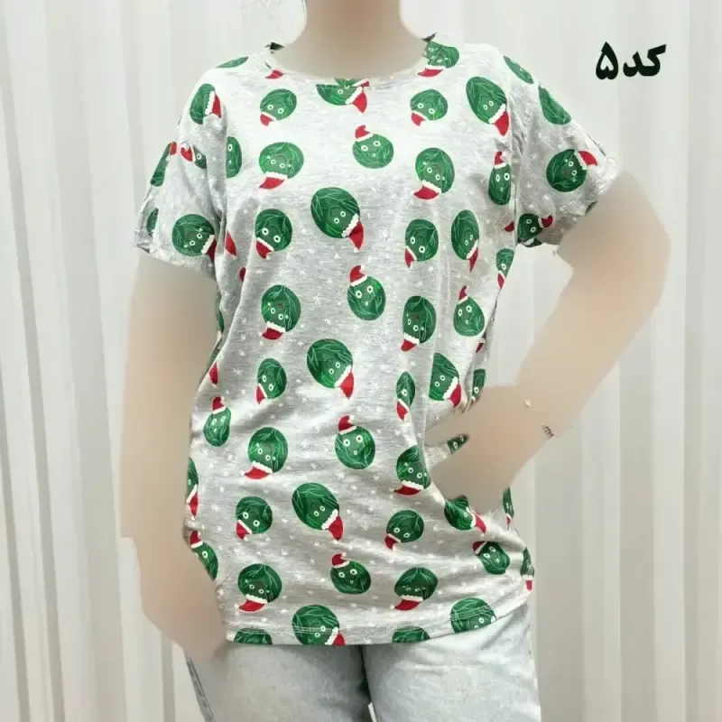 تیشرت طرحدار H&M کد 1170 آبرفت و رنگ رفت ندارد چروک نمیشود سایزبندی کامل S تا XXXL