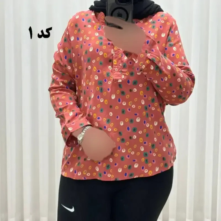شومیز نخی وارداتی فری سایز تا سایز 50 تن خور شیک و راحت چهارفصل با دکمه جلو بدون سایه اندازی