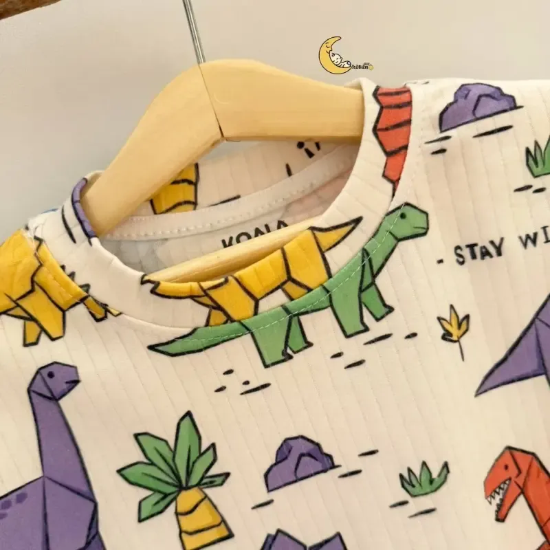 ست راحتی بچگانه تیشرت و شلوارک کبریتی کوالا کیدز نخ پنبه